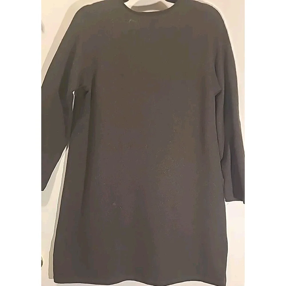 J Jill Tunic Sweater Wool Cashmere Long Sleeve V-neck Brown Front Pockets Lg Pet - Picture 15 of 16